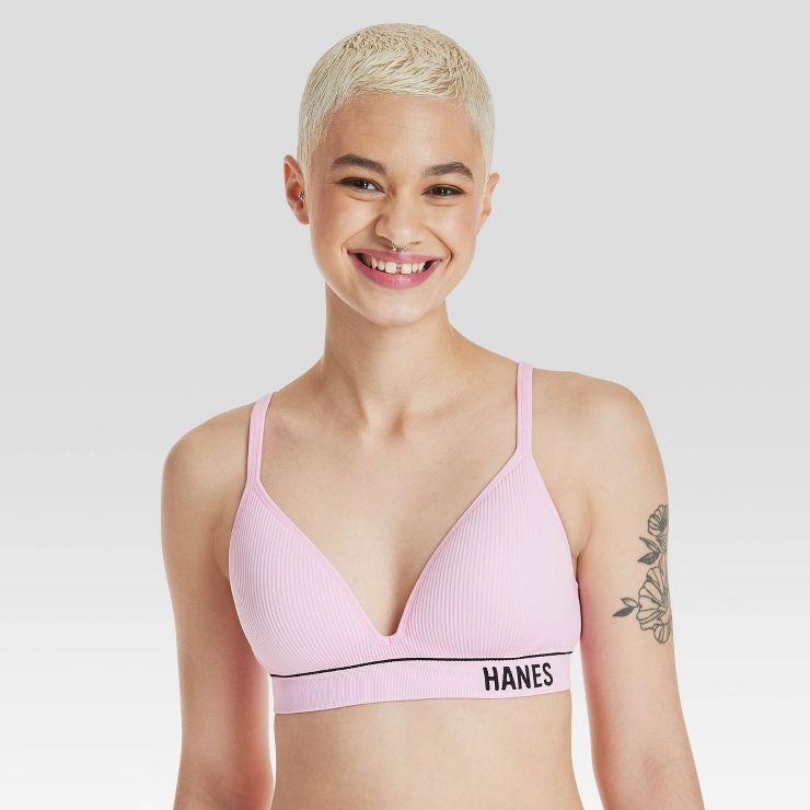 Hanes Originals Women's Ribbed Seamless Contour Bra MHBOO4 | Target