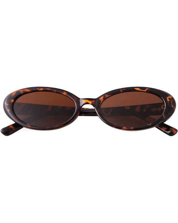90s Sunglasses for Women Men Retro Small Oval Sunglasses | Amazon (US)