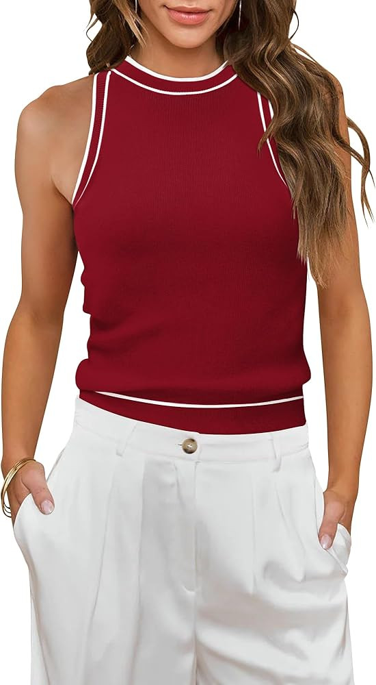 MIHOLL Womens Tank Tops Summer Sleeveless Basic Cami Top Shirt Fashion Slim Knit Ribbed Racerback... | Amazon (US)