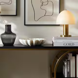 Liv & Skye 12 in. White Marble Shell Shaped Decorative Bowl 17599 - The Home Depot | The Home Depot