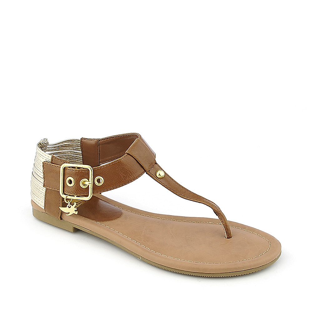 Tan/Light Gold Women's Yoana-S Thong Sandal | Shiekh Shoes