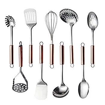 Stainless Steel Kitchen Utensil Set, 9 - Cooking Utensils, Kitchen Gadgets Cookware Set, Best Gift - | Walmart (US)