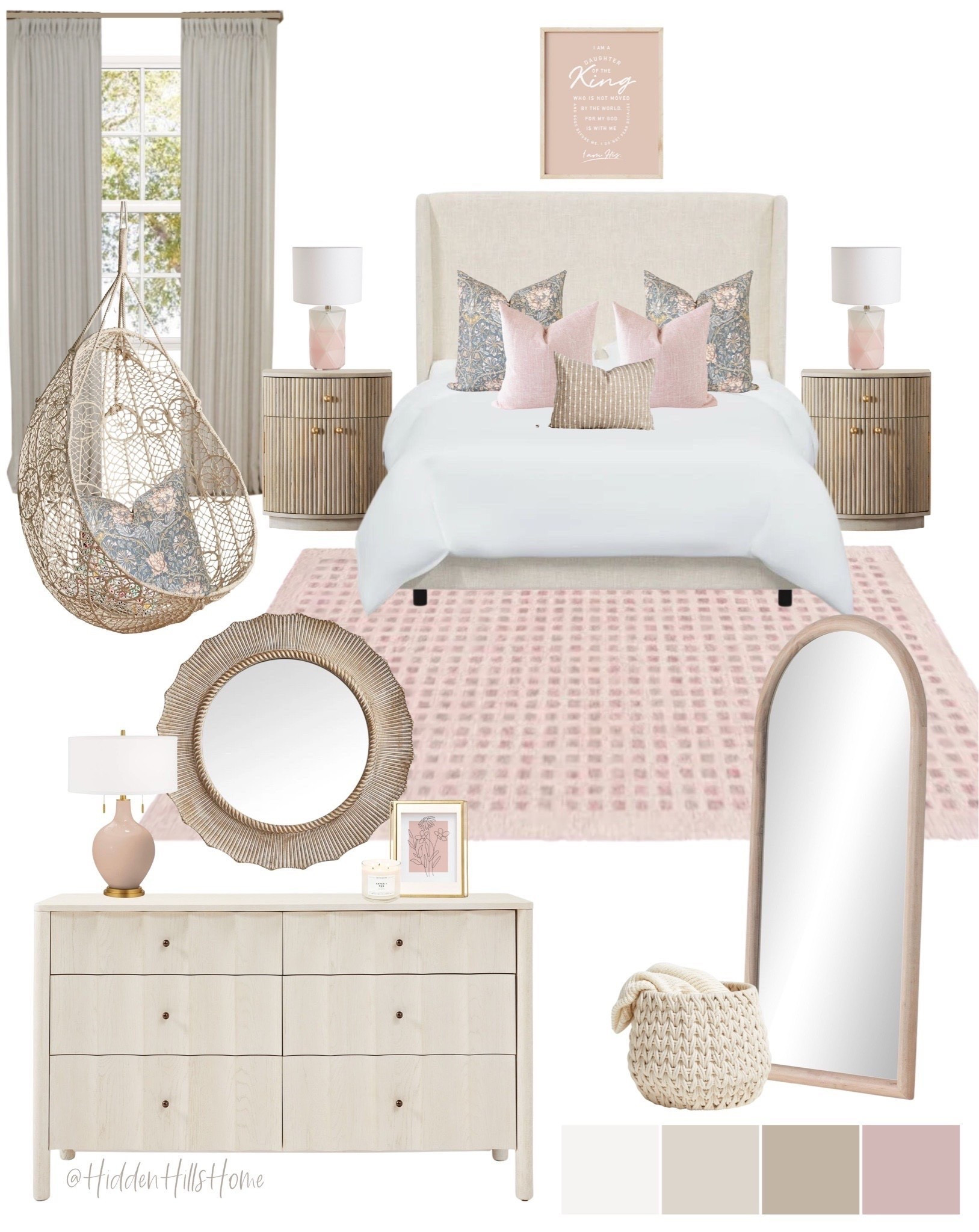 Girls Bedroom decor mood board, girls room decor ideas, cute girls bedroom inspiration, pink and cream girls bedroom Inspo #girlsbedroom

#LTKHome #LTKSaleAlert #LTKKids
