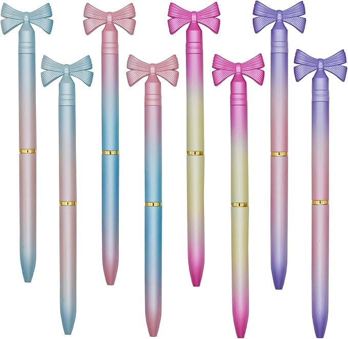 Maydahui 12PCS Colourful Butterfly Ballpoint Pens Retractable Bowknot Pen Black Ink for School Gi... | Amazon (US)
