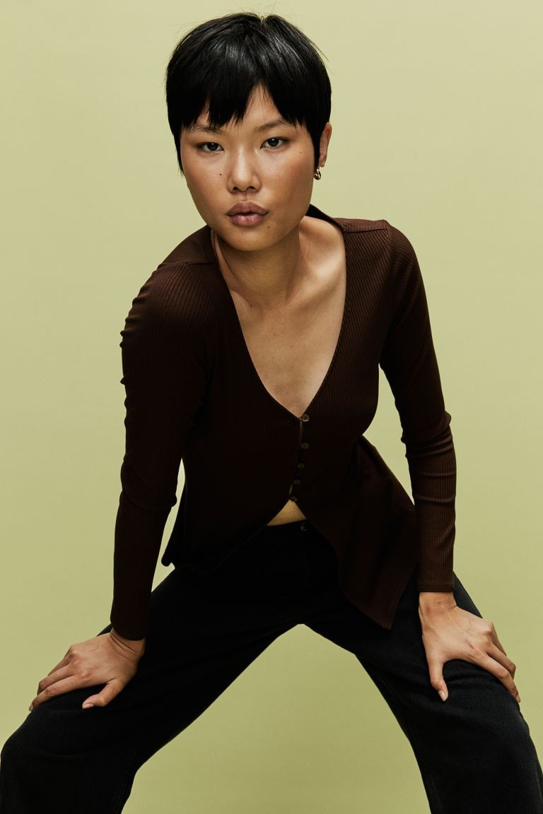 Ribbed Viscose Cardigan | H&M (US + CA)