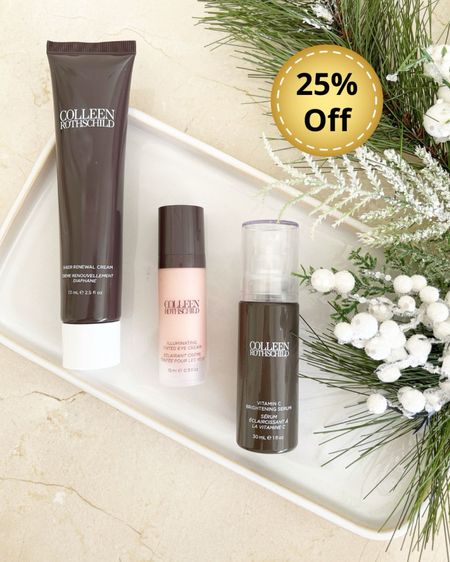 My COLLEEN ROTHSCHILD Morning skincare routine is 25% Off with code BEST25.  Perfect time to refresh your Spring skincare favorites 🌸

Colleen Rothschild Best Sellers Sale, Vitamin C serum, Colleen Rothschild daytime moisturizer,  Illuminating tinted eye cream, Colleen Rothschild hair mask 

#LTKbeauty #LTKover40 #LTKsalealert