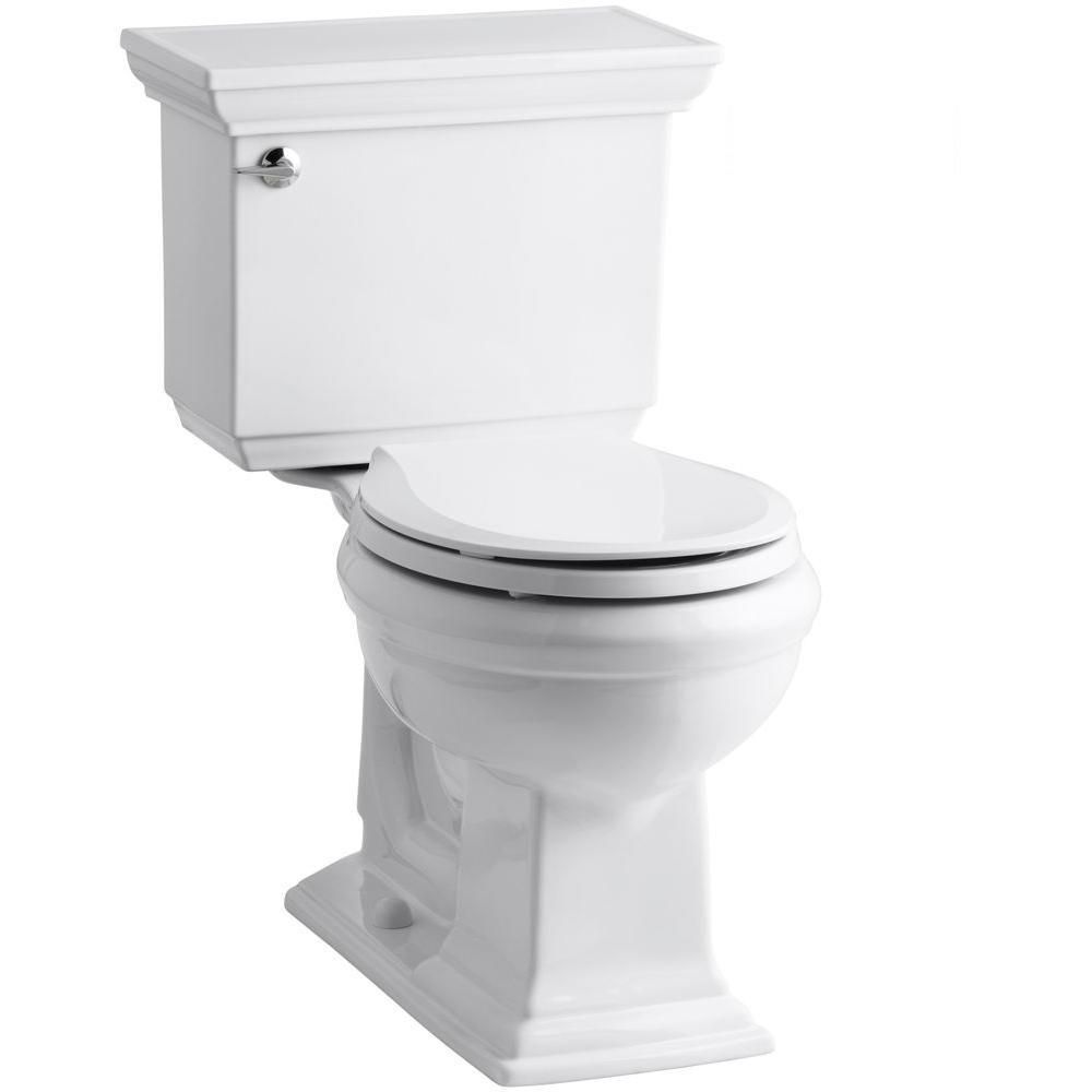 KOHLER Memoirs Stately 2-Piece 1.28 GPF Single Flush Round Toilet with AquaPiston Flushing Technolog | The Home Depot