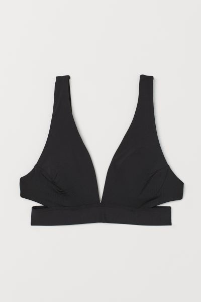 Lined, soft-cup triangle bikini top with cut-out section at sides. Adjustable shoulder straps, cu... | H&M (US + CA)