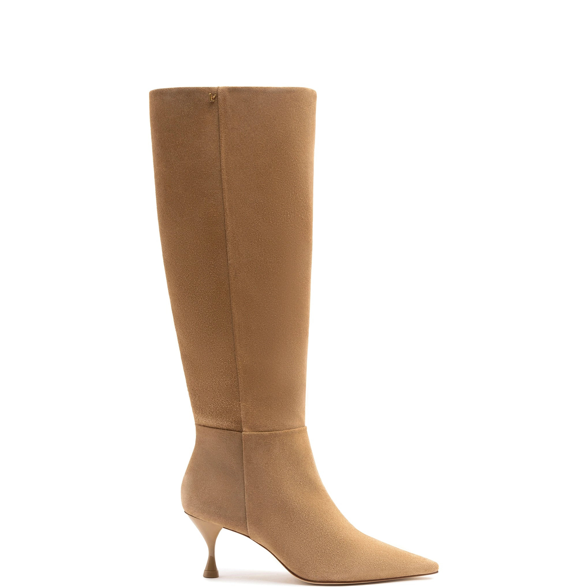 Georgia Boot In Peanut Suede | Larroude