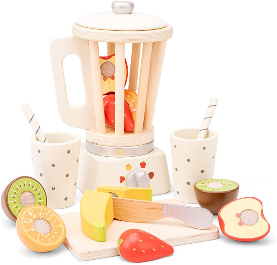New Classic Toys Wooden Smoothie Set - Pretend Play Toy for Kids Cooking Simulation Educational T... | Amazon (US)