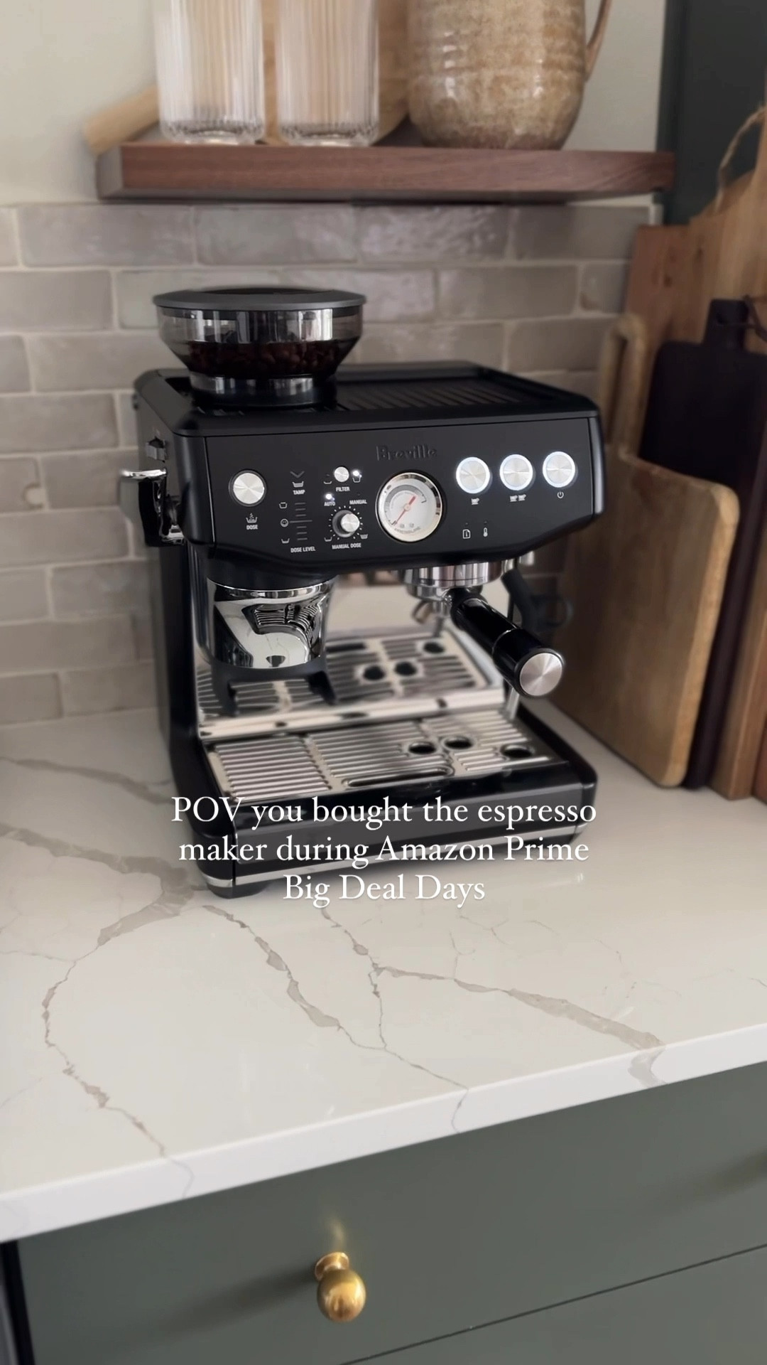 Three words - You. Need. One. 😄 22% our espresso machine during Amazon Prime Big Deal Days!

Yes, it’s boujee, but it makes THE best lattes. I’m basically saving money by not going to the coffee shop. Girl math, right?! I’m still working on my latte art so don’t judge 😅

Follow @frengpartyof6 for all things neutral  home!

#amazonfinds #amazonhomefinds #amazondeals #kitchendecor #kitchengoals #ltkhome 