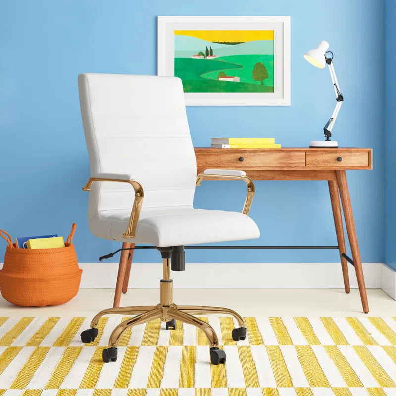 Wayfair Basics® High Back Executive Swivel Office Chair with Metal Frame and Arms | Wayfair North America