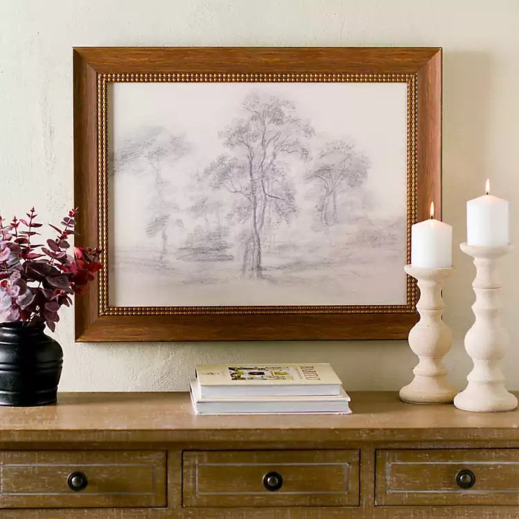 Treeline Sketch Framed Art Print | Kirklands Home | Kirklands