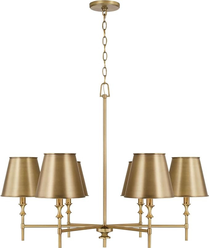 Capital Lighting 449761AD-707 Whitney Mid-Century Retro Vintage Metal Shade Chandelier, 6-Light 3... | Amazon (US)