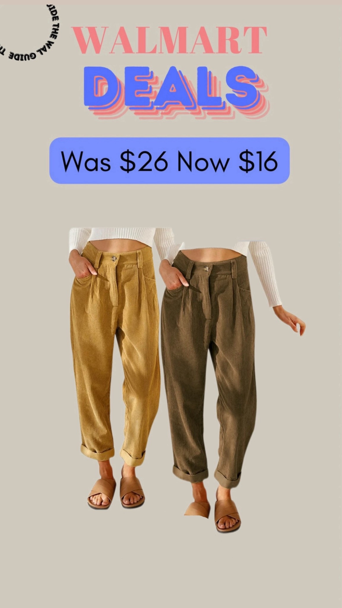 Such a good Walmart deal on these corduroy pants today! Originally $26, now $16. They’re soft, comfy, and great for fall outfits. Linking both colors plus a few similar budget-friendly styles.

#WalmartFashion #WalmartFinds #WalmartStyle #LTKFindsUnder50 #LTKSaleAlert #LTKDeals #AffordableStyle #BudgetFashion #FallOutfits #CorduroyPants #LTKFallFashion #OutfitInspo #EverydayStyle


#LTKSaleAlert #LTKFindsUnder50 #LTKCyberWeek