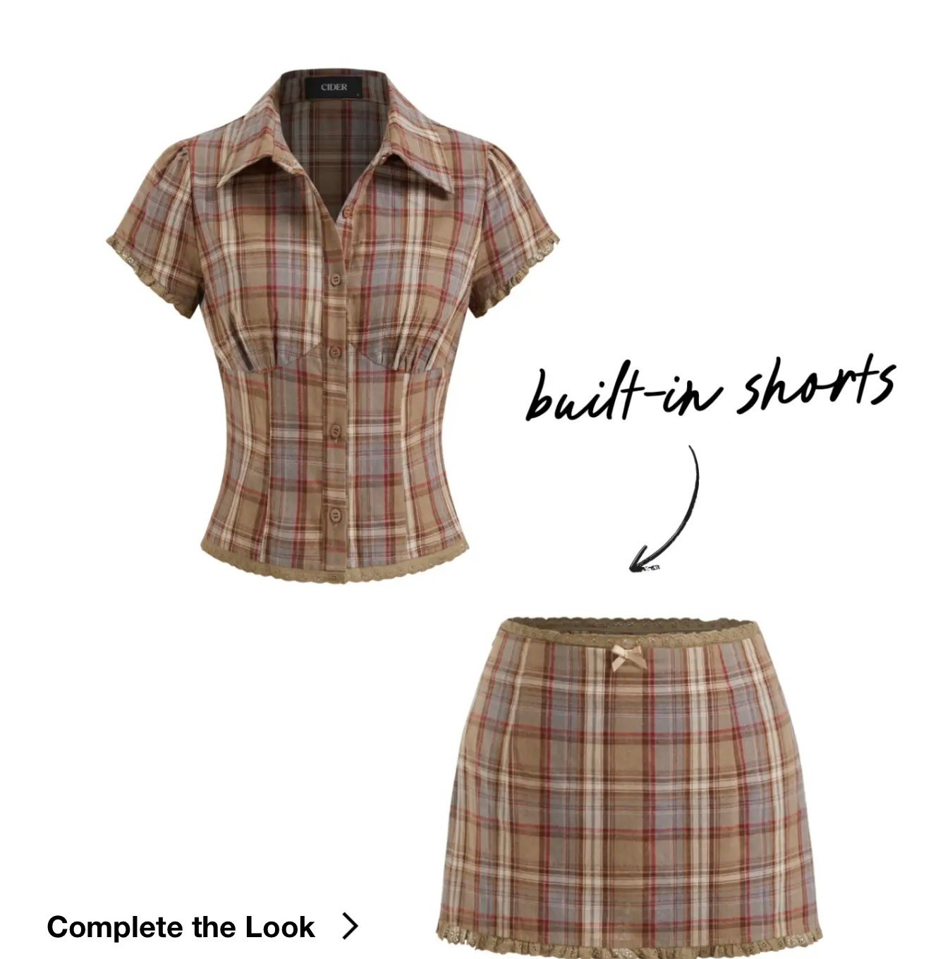 This adorable plaid skirt set from Cider is just $49 for the entire look! 🍂🍁 Available in several beautiful fall colors, it’s the perfect transition into cooler weather while keeping your style cute, chic, and preppy. Perfect for school or the office, especially paired with brown knee-high boots! 🤎 🍂🍁