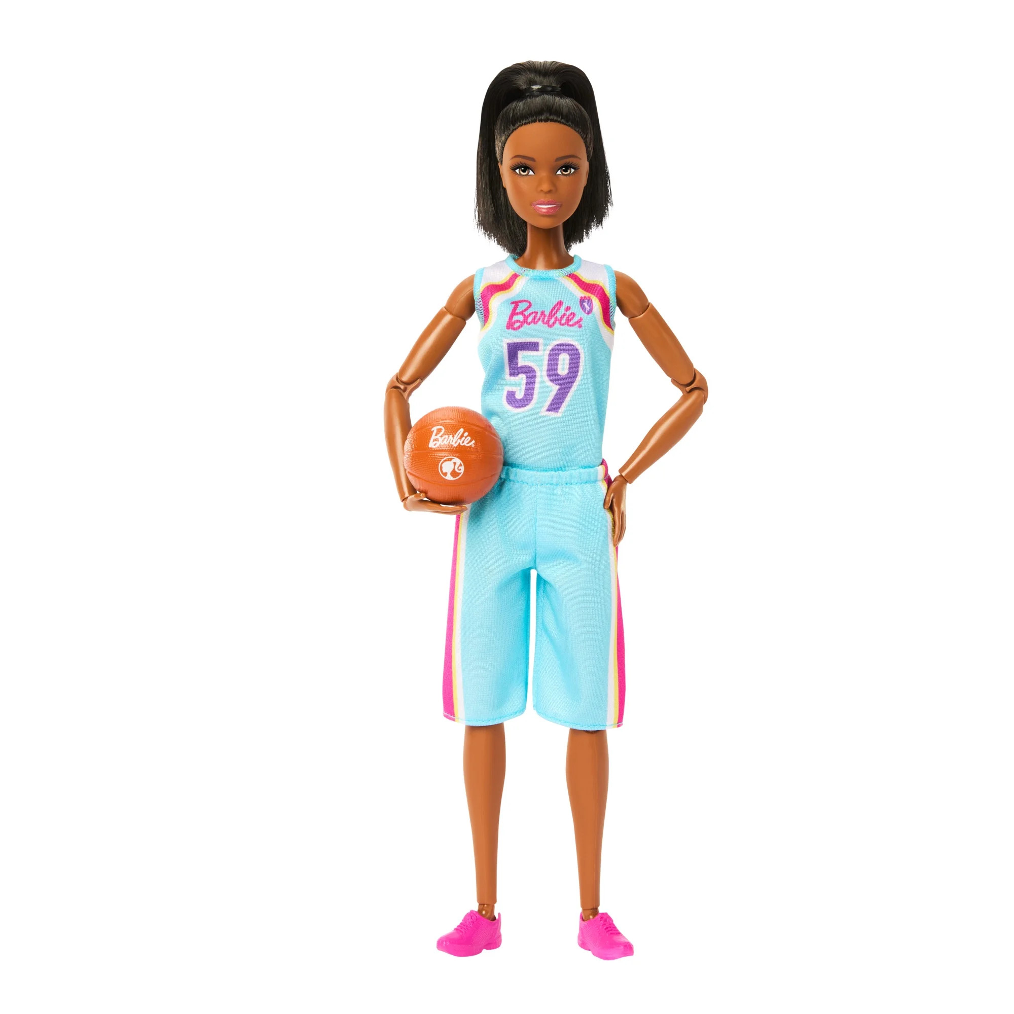 Barbie Made to Move Basketball Player Doll & Accessories, Brunette Doll Wearing Uniform with Ball... | Walmart (US)