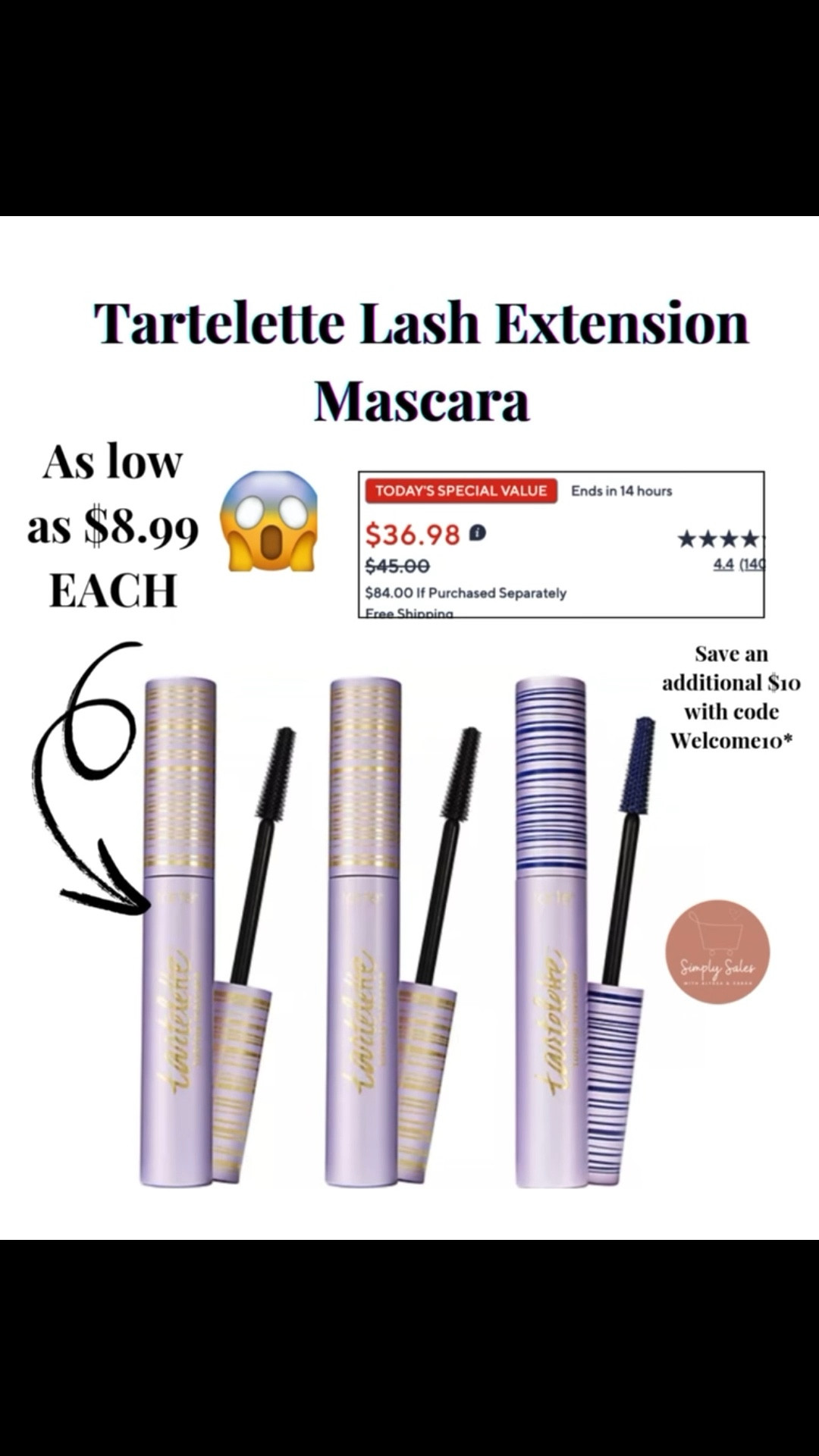 QVC has the Tartelette™ Lash Extension Tubing Mascara Trio—you’ll get 2 classic black tubes + your choice of black, brown, navy, or electric blue—for just $36.98 (reg. $45, value $84) + free shipping!
👉 New customers can save an extra $10 with code WELCOME10, bringing it down to only $26.98 shipped—that’s under $9 each for full-size mascaras!
This tubing mascara is a viral favorite for a reason: it wraps lashes in tiny tubes for length, volume, and curl without clumping, smudging, or flaking. Removes easily with warm water—no harsh rubbing or raccoon eyes! Fans say it’s like “false lashes in a tube” and even gentle on sensitive eyes.
Hurry, this Today’s Special Value ends soon! 💜
#QVC #QVCBeauty #loveqvc @qvc #tartecosmetics #ad