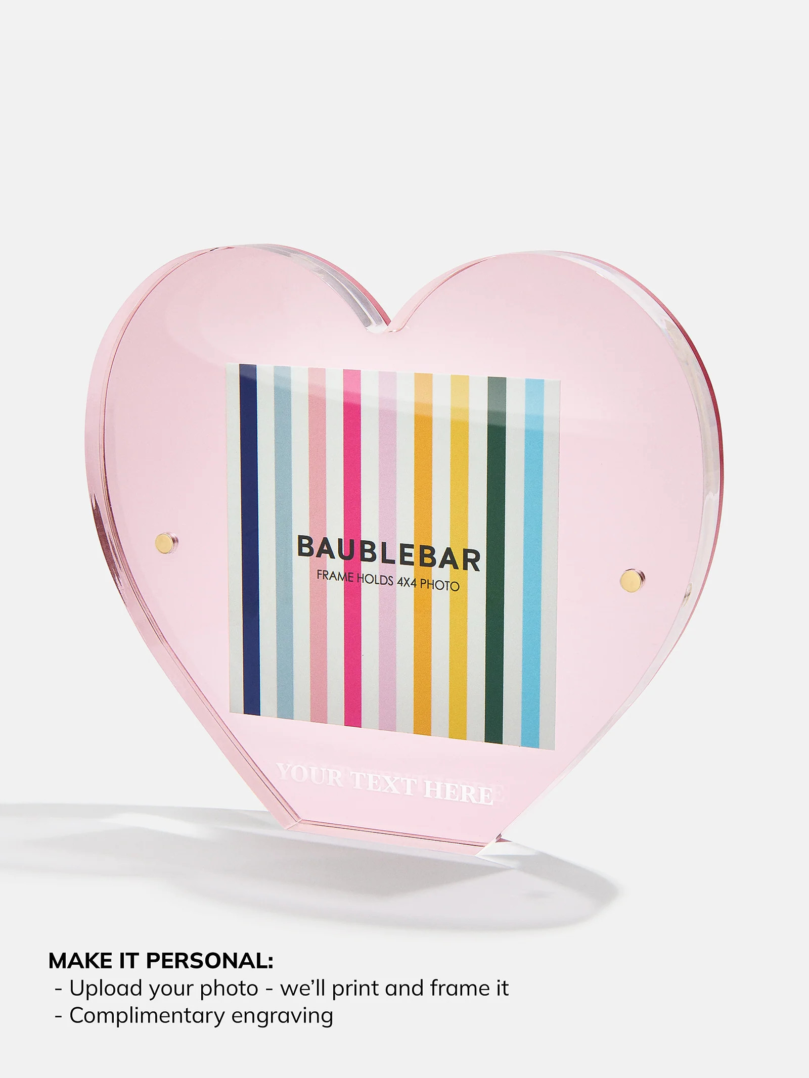 Picture Perfect Acrylic Frame - Heart Shape | BaubleBar (US)
