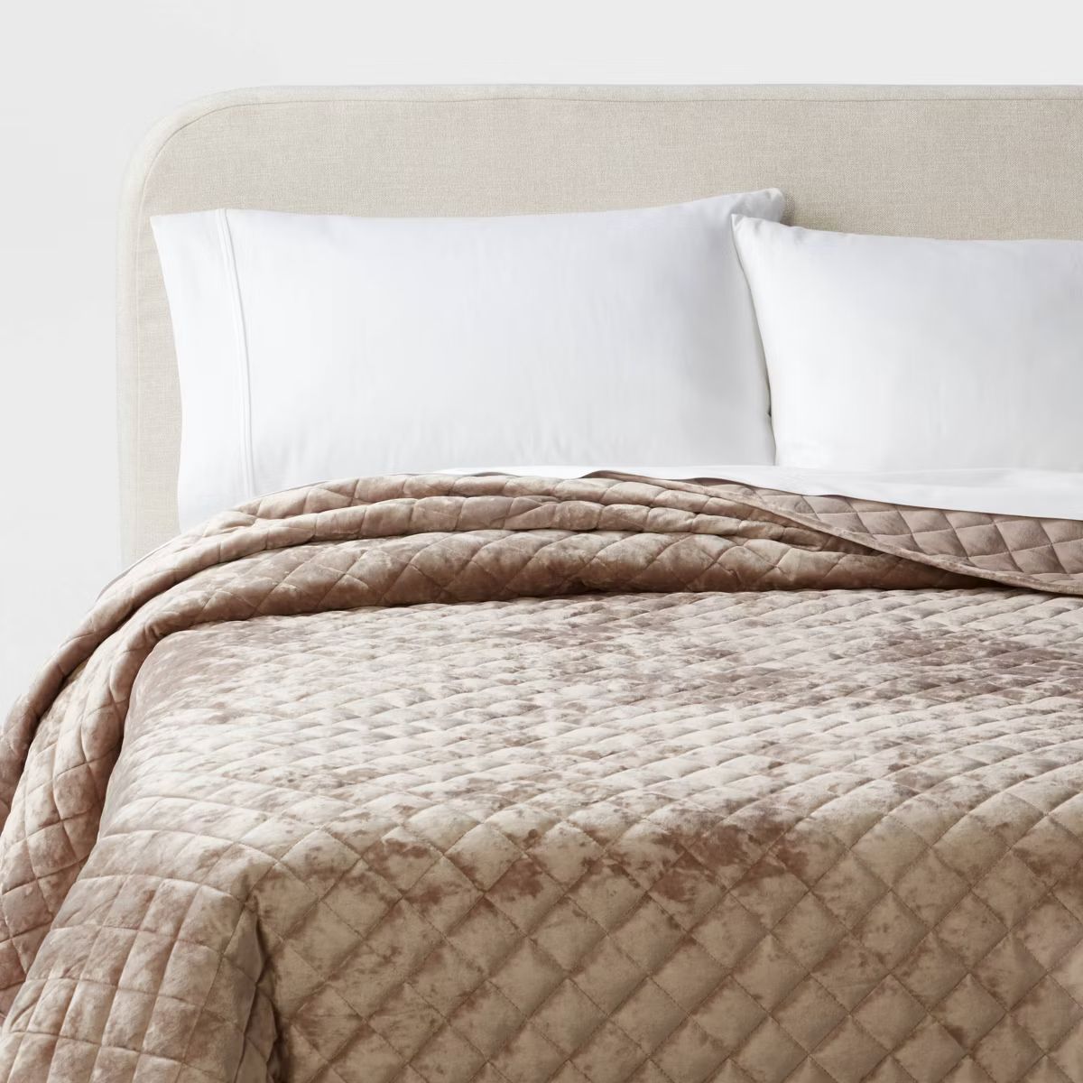 Luxe Diamond Stitch Velvet Quilt - Threshold™ | Target