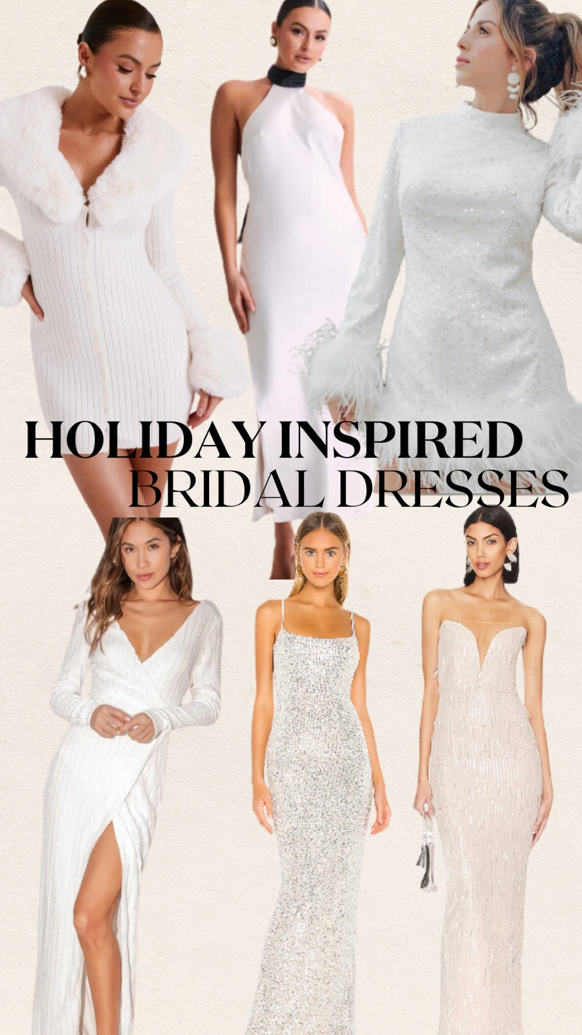 Holiday inspired bridal dresses for the brides. 

#LTKstyletip #LTKHoliday #LTKwedding