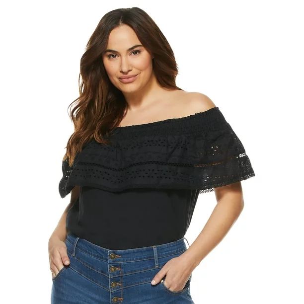 Sofia Jeans by Sofia Vergara Plus Size Cha Cha Top | Walmart (US)