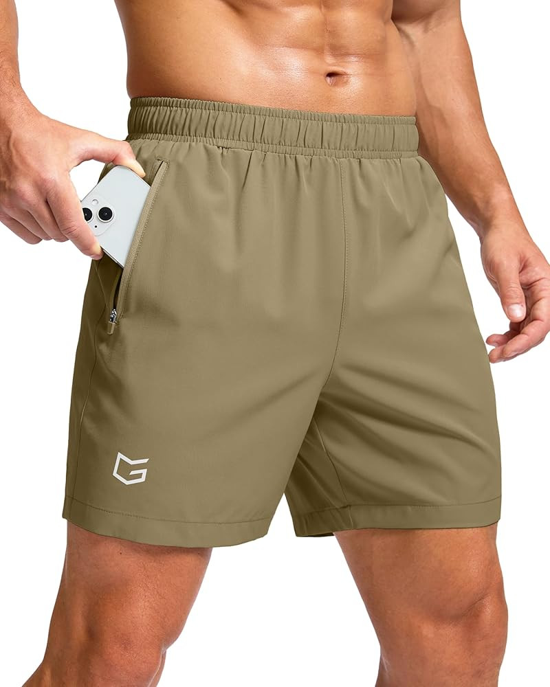 G Gradual Men's Athletic Running Shorts with Zipper Pockets Quick Dry 7"/ 5"/ 9" Workout Gym Shor... | Amazon (US)