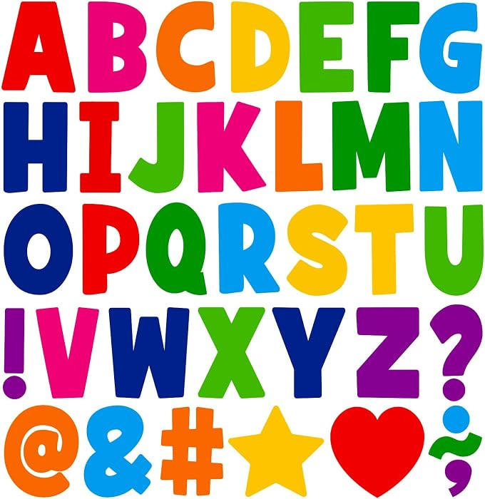 Bulletin Board Letters 180 PCS Letter Stickers Large Alphabet Stickers, Self Adhesive Vinyl Water... | Amazon (US)
