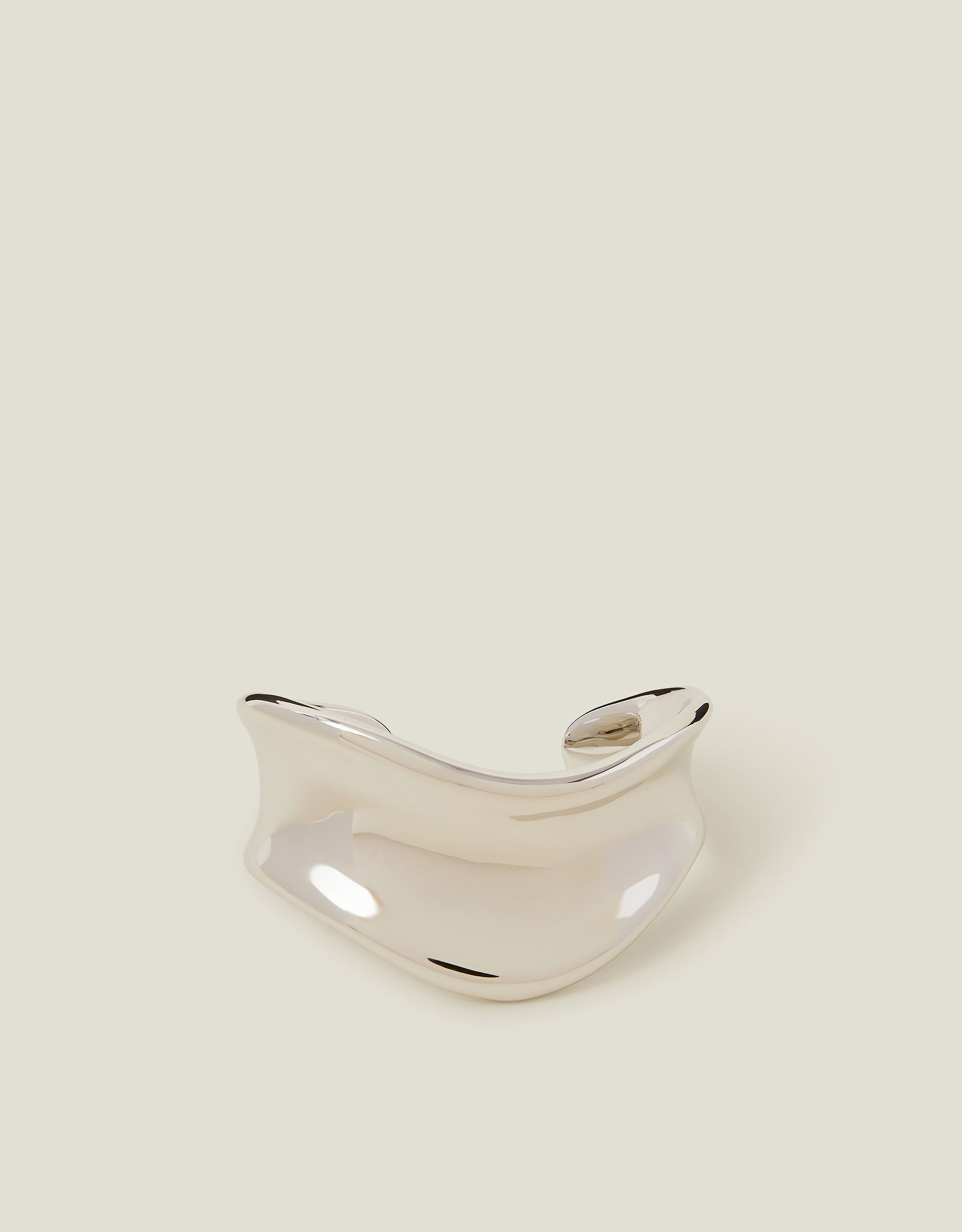 Platinum-Plated Stainless Steel Molten Cuff Bracelet | Accessorize (Global)