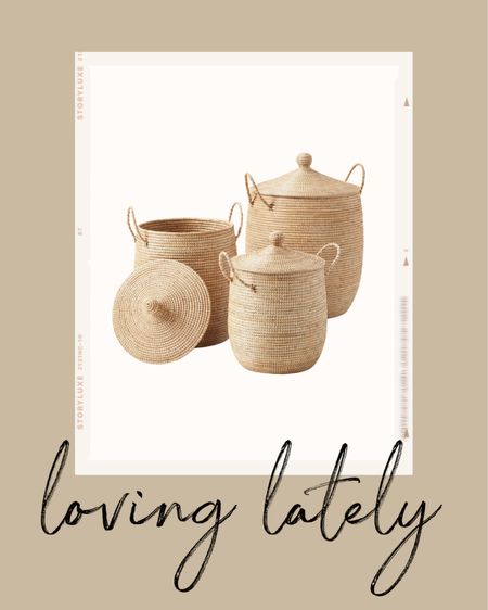 Kat Jamieson of With Love From Kat shares woven baskets. Neutral home decor, home decor, baskets, neutral basket.

#LTKhome