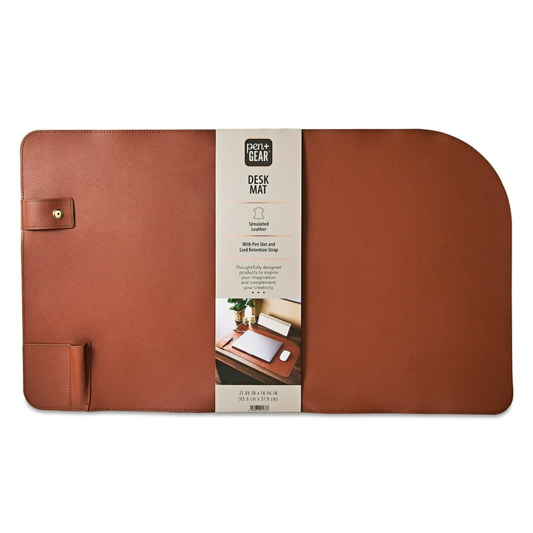 Pen+Gear Simulated Leather Desk Mat, 25.86 in x 14.96 in - Walmart.com | Walmart (US)