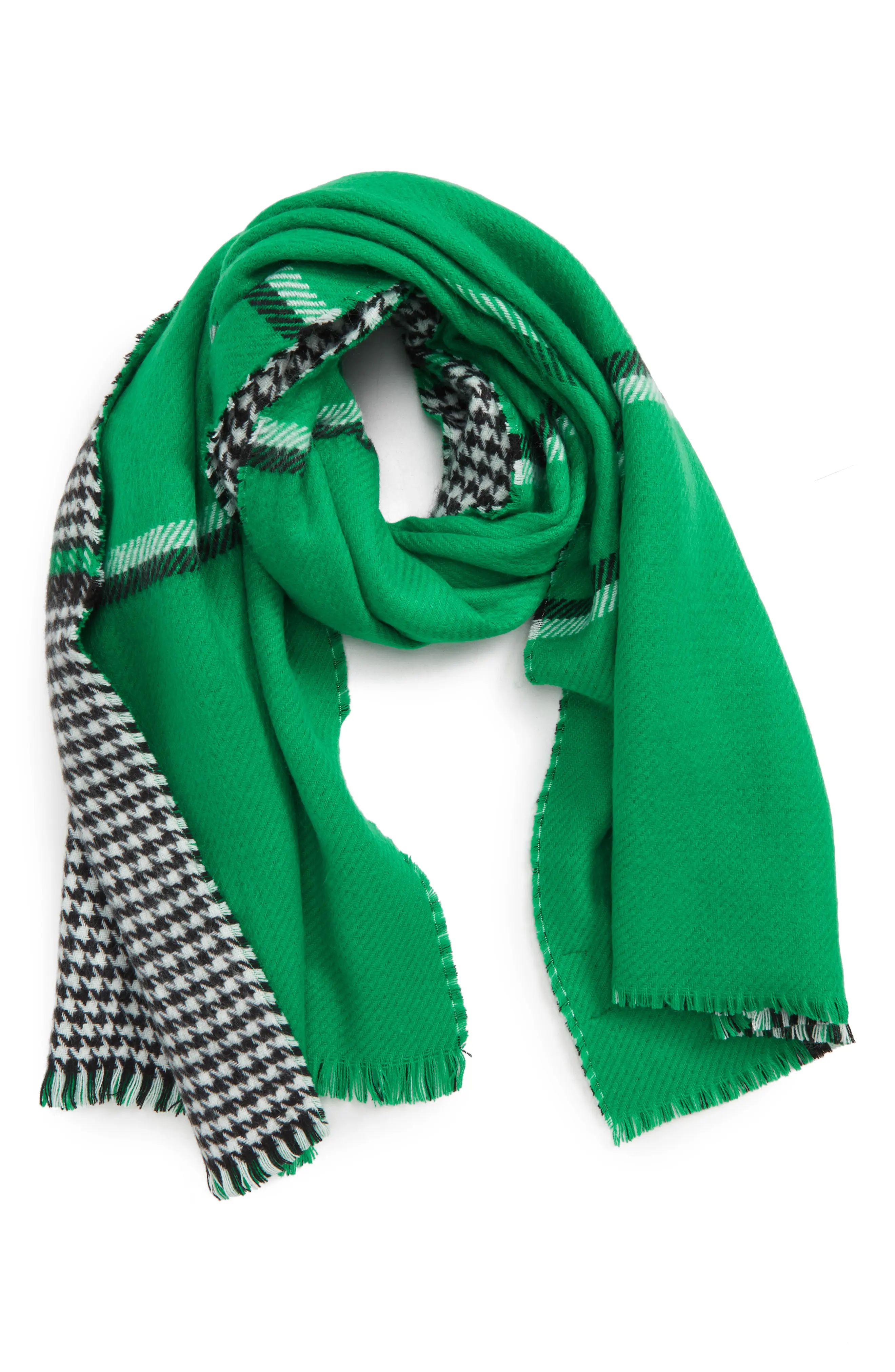 Trouvé Double Sided Check Blanket Scarf | Nordstrom