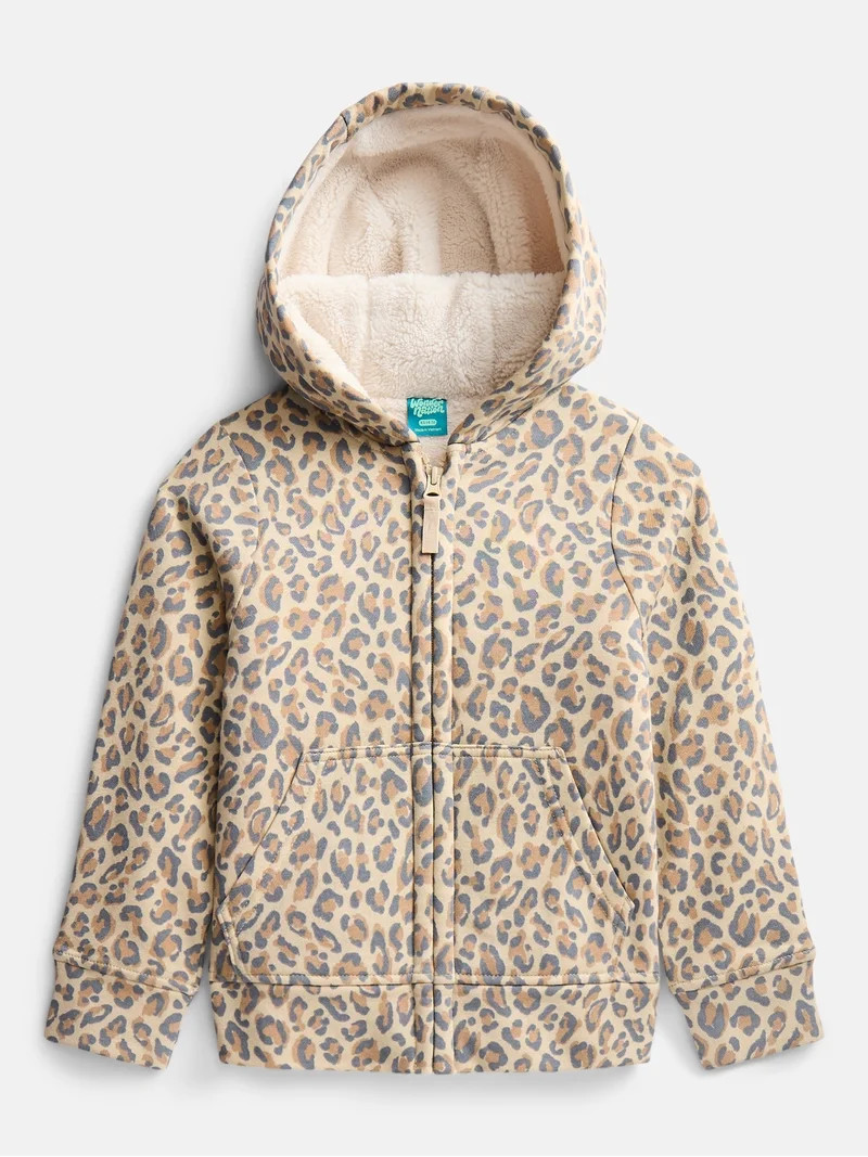 Wonder Nation Girls Kid Tough Fully Lined Zip Hoodie Jacket, Sizes 4-18 & Plus | Walmart (US)
