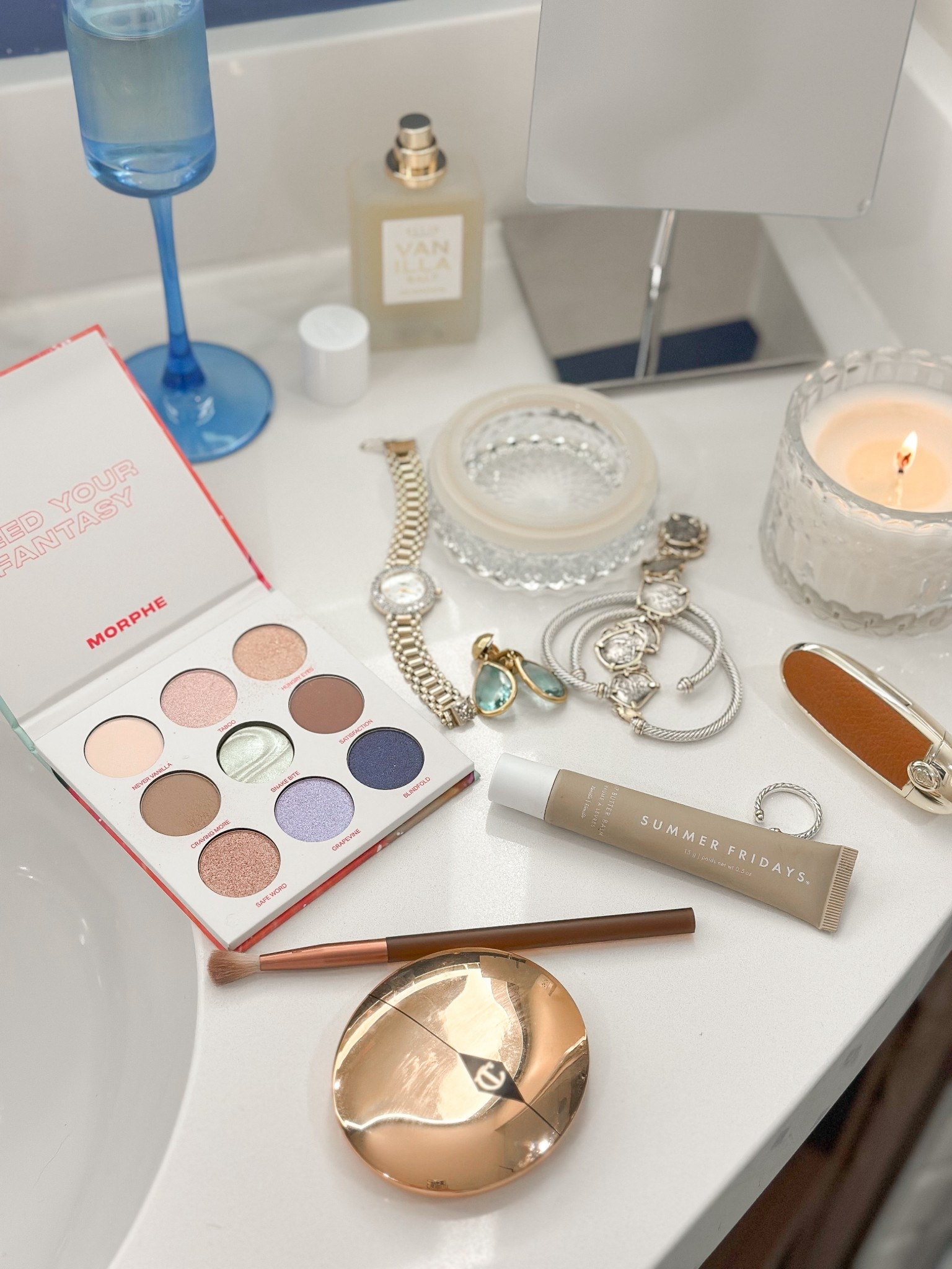 Girl therapy. Nothing better than a good playlist, getting ready and champs! 

#LTKselfcare #LTKootd #LTKgrwm