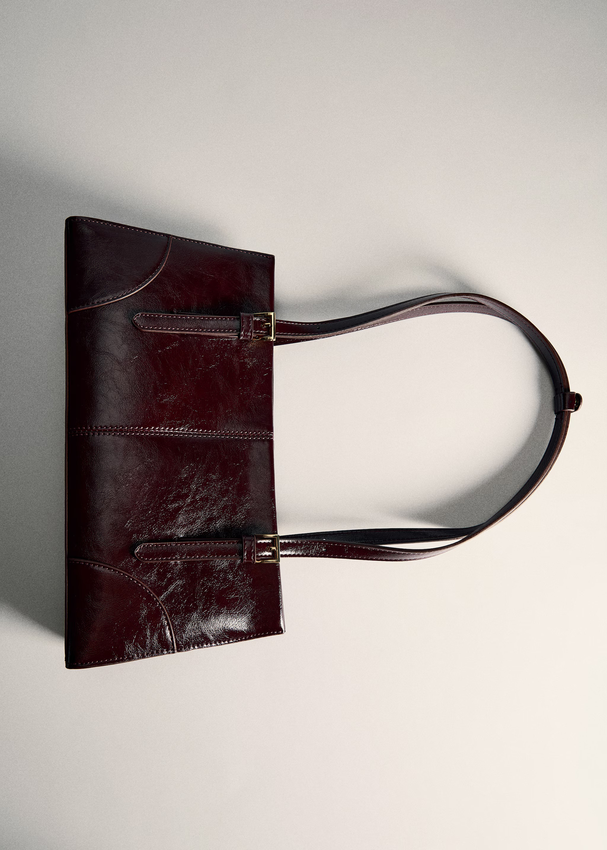 Shoulder bag with buckles  - Woman | MANGO United Kingdom | MANGO (UK)