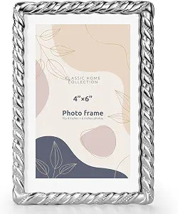 4x6 inch Picture Frame Design Vintage Style Metal Photo Frame with High Definition Glass Antique ... | Amazon (US)