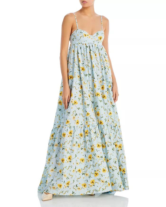 Floral Print Poplin Cutout Back Maxi Dress - 100% Exclusive | Bloomingdale's (US)