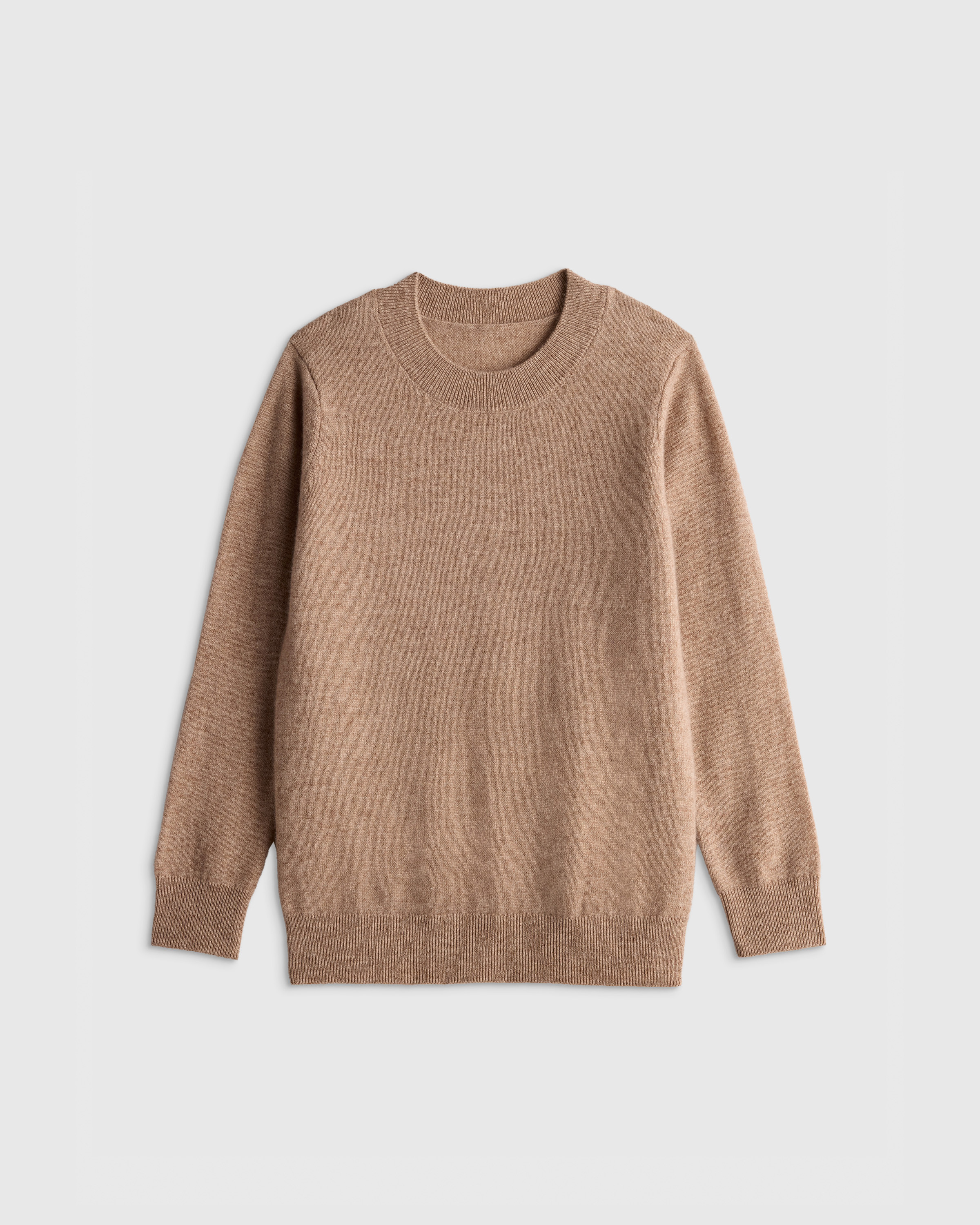 Quince | Washable Cashmere Crewneck Sweater in Oatmeal, Size 12 | Quince