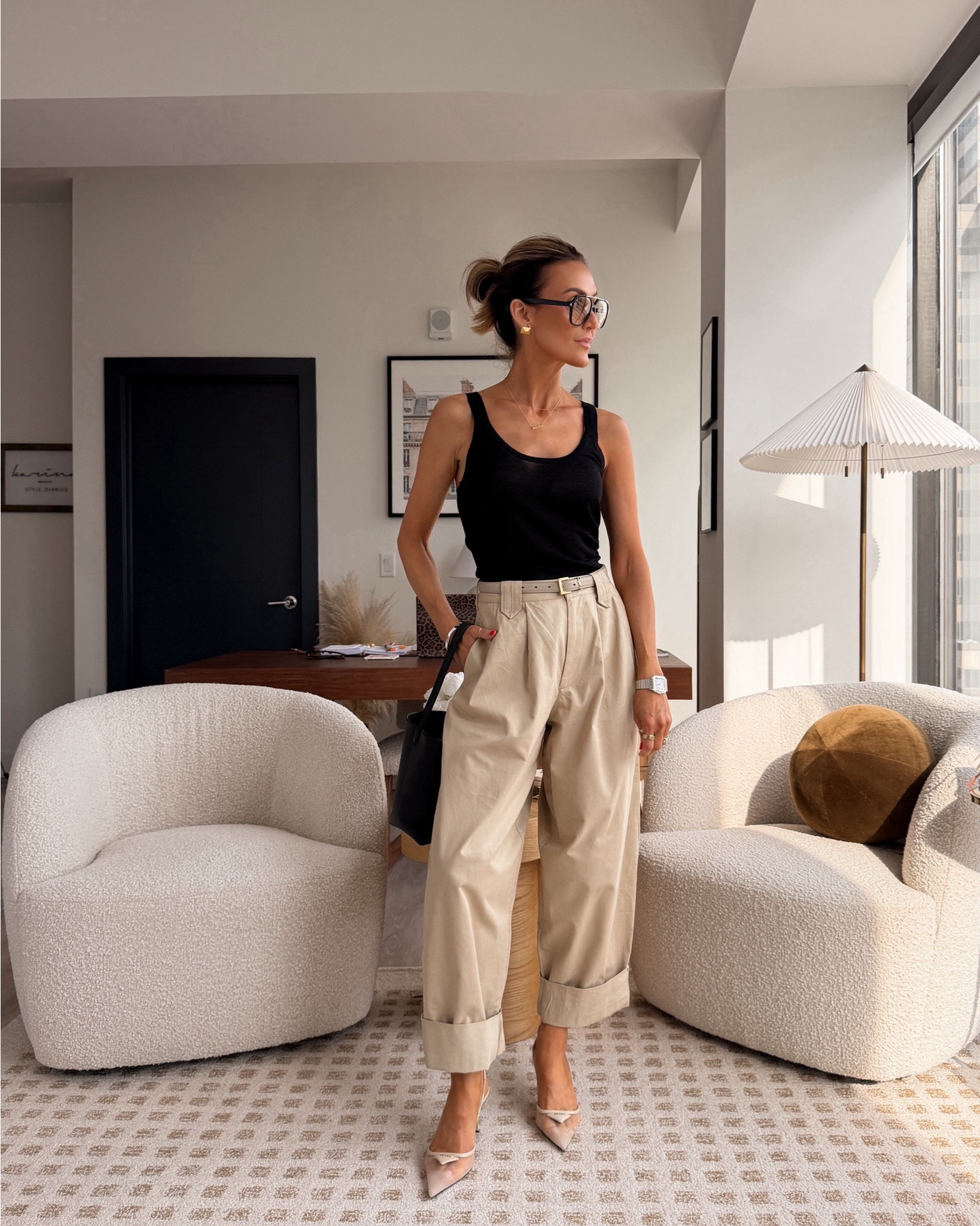 These pleated trousers are one of your most loved this week! These pants are such a great warm weather piece that offers breathability. Such a great versatile piece for the office or a date night like I did! Wearing xs with an oversized fit! 

#LTKOver40 #LTKootd #LTKSeasonal