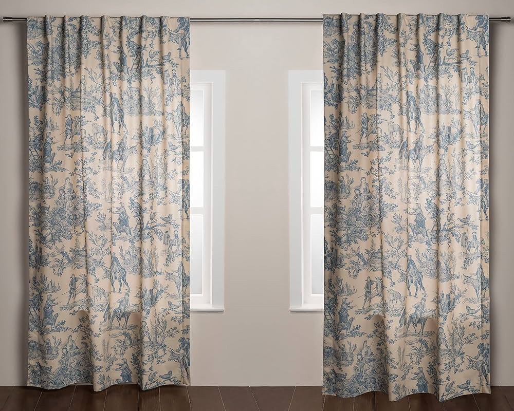 Maison d' Hermine Curtains 100% Cotton Curtain Two Panel Easy Hanging with a Rod Pocket & Loop fo... | Amazon (US)