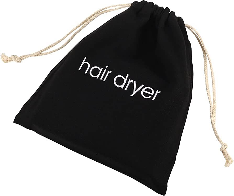 ERKXD Hair Dryer Bags Drawstring Bag Container Hairdryer Bag for travel bathroom (Black) | Amazon (US)