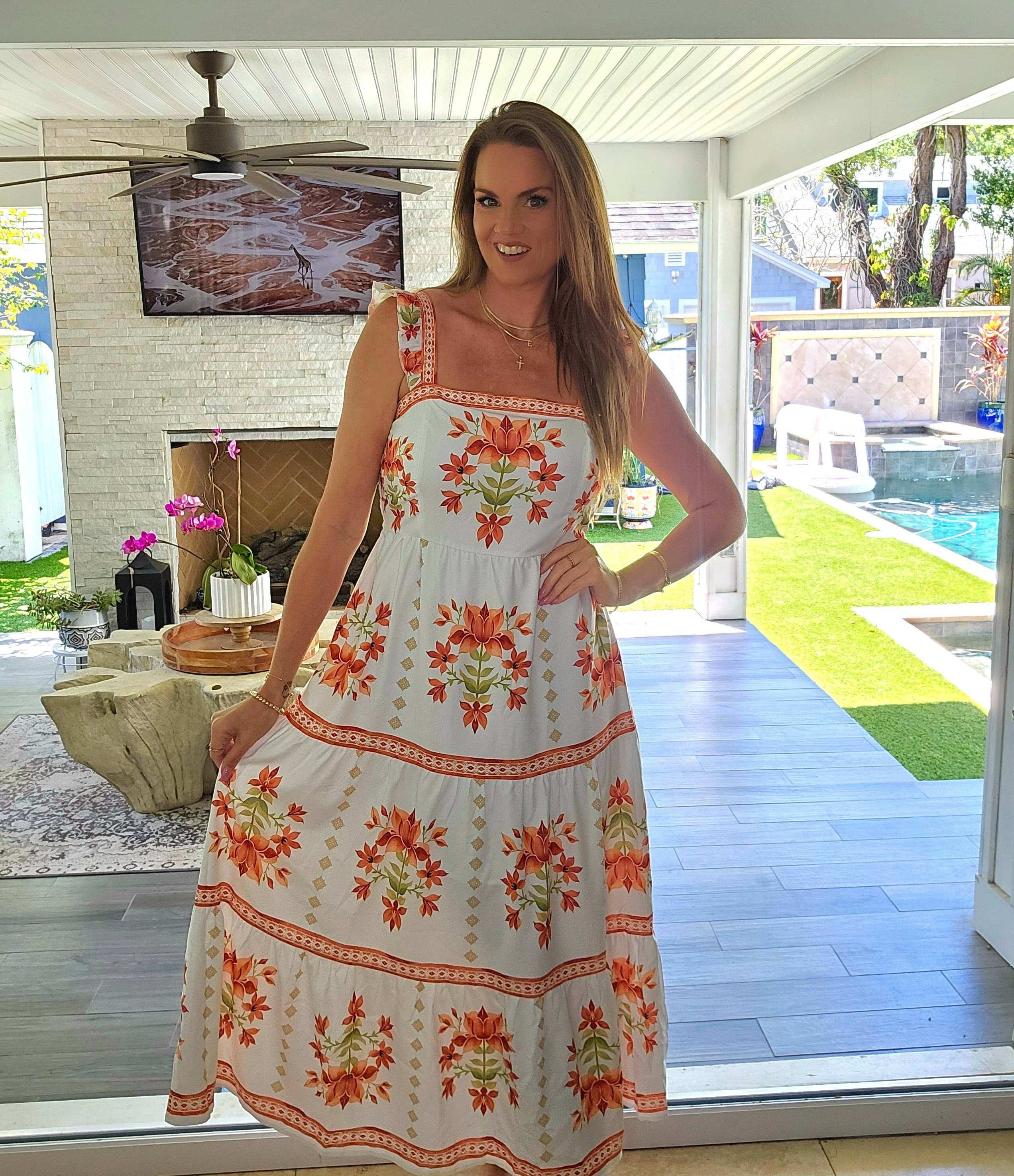 Perfect dress for brunch to vacations. In a size large for reference.

#LTKMidsize