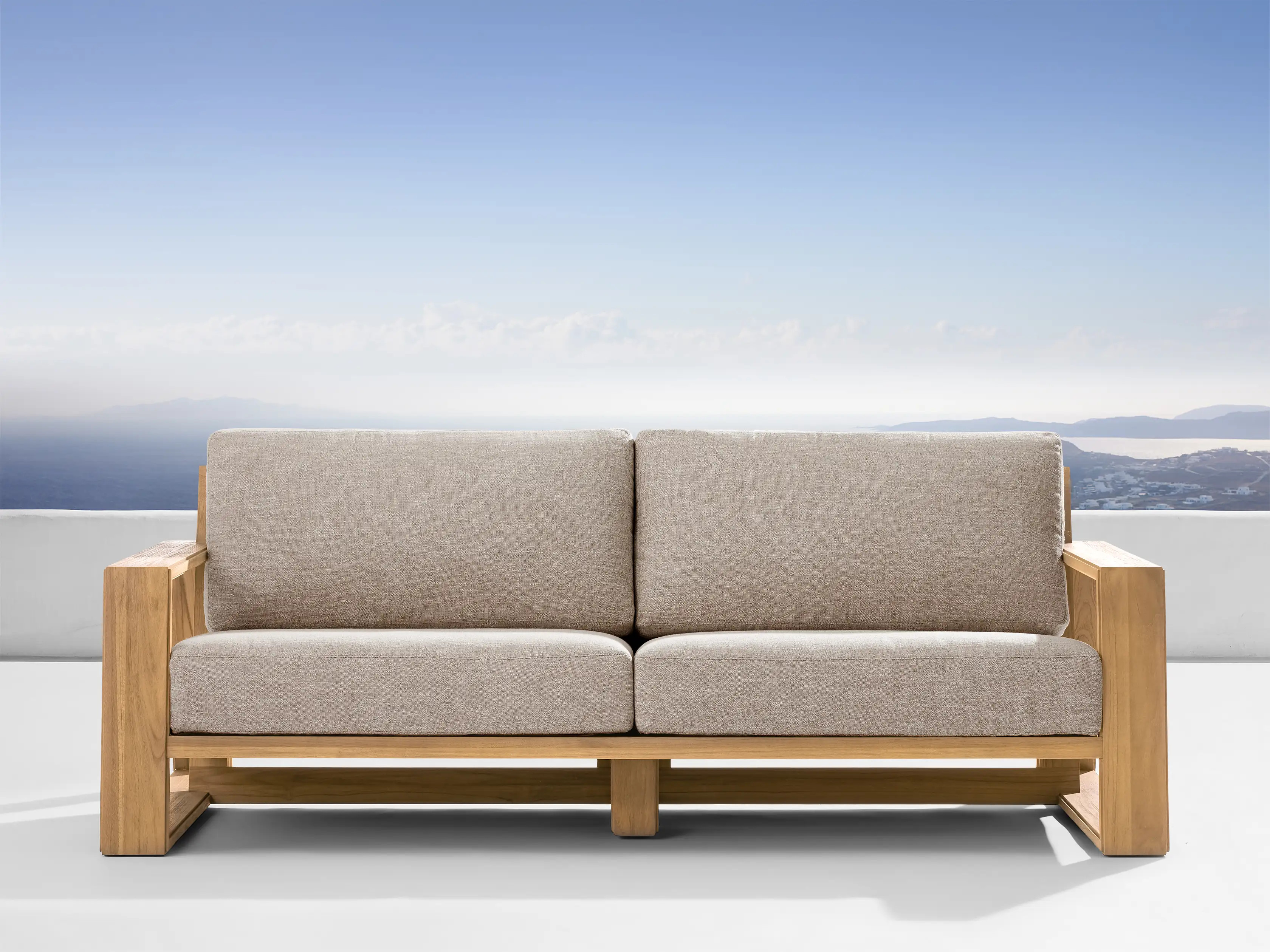 Canyon Outdoor Teak Sofa | Arhaus