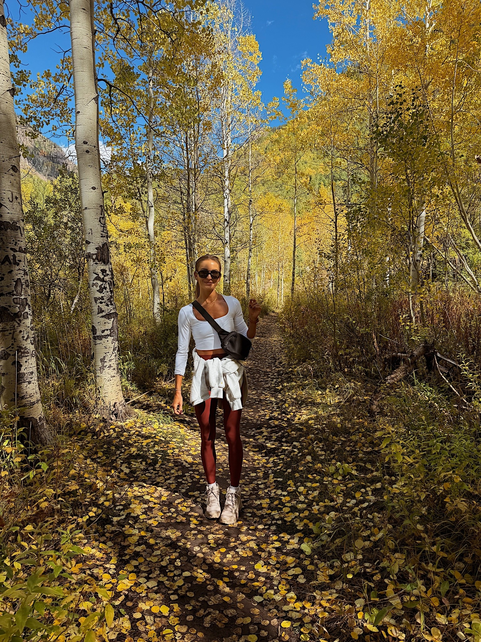 Perfect day hiking in Aspen! 🤍