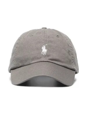 Polo Ralph Lauren logo-embroidered Cap | Grey | FARFETCH | Farfetch Global