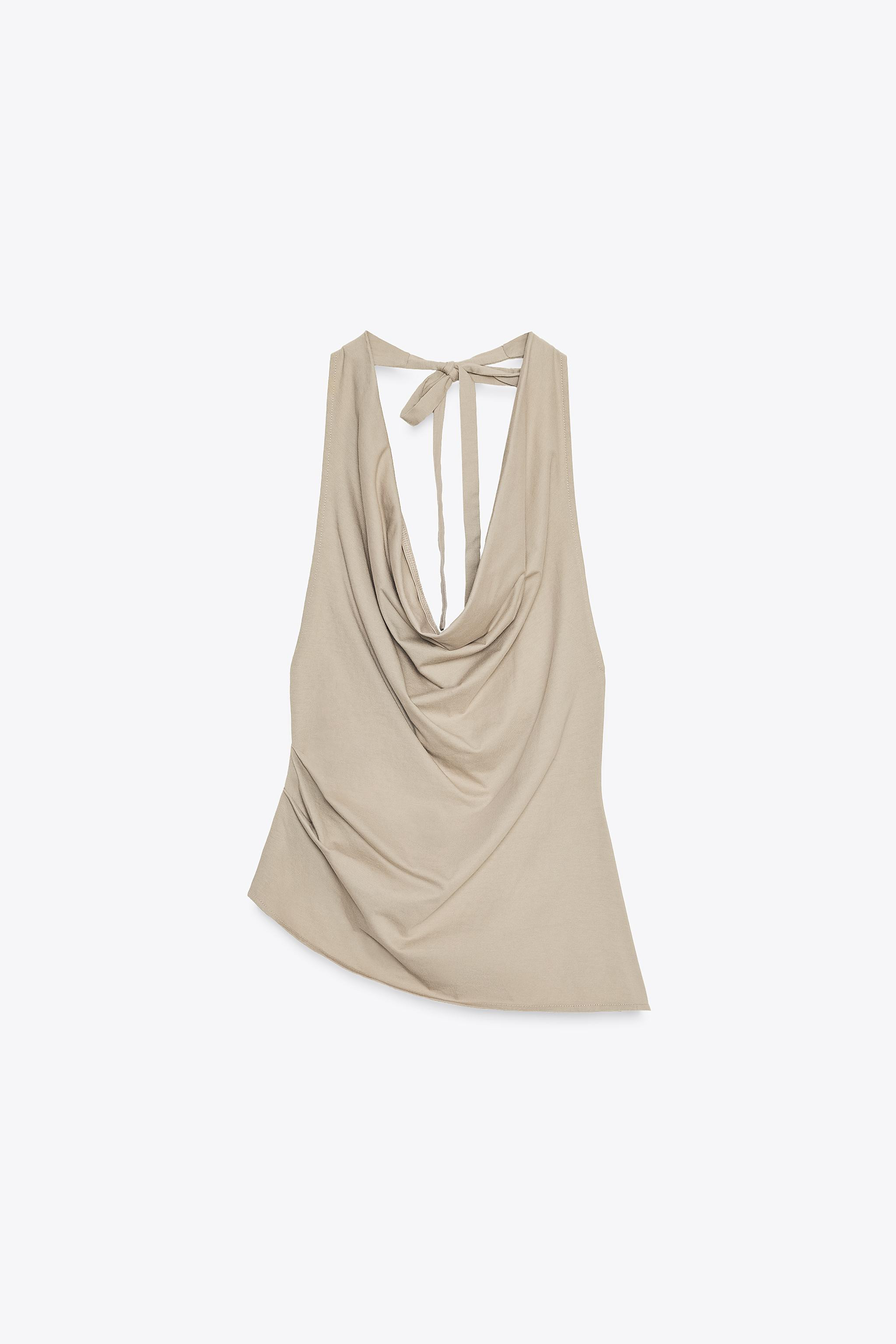 DYED EFFECT HALTER TOP | Zara UK