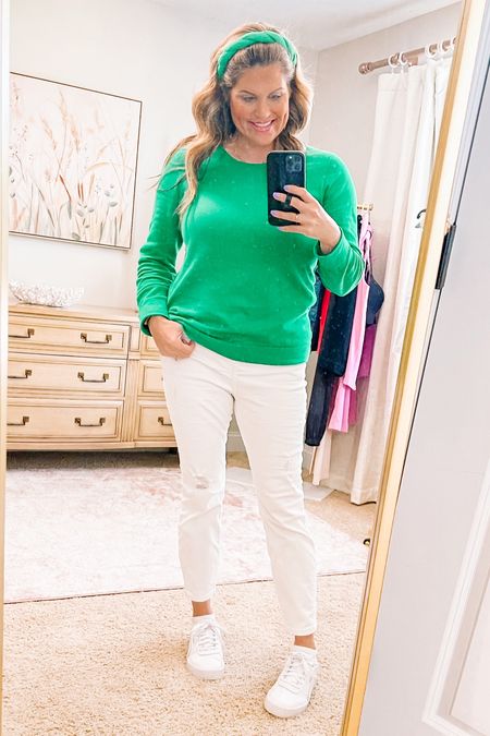 This sweater will make u happy. I sized up for a looser fit

#LTKover40 #LTKSeasonal #LTKmidsize
