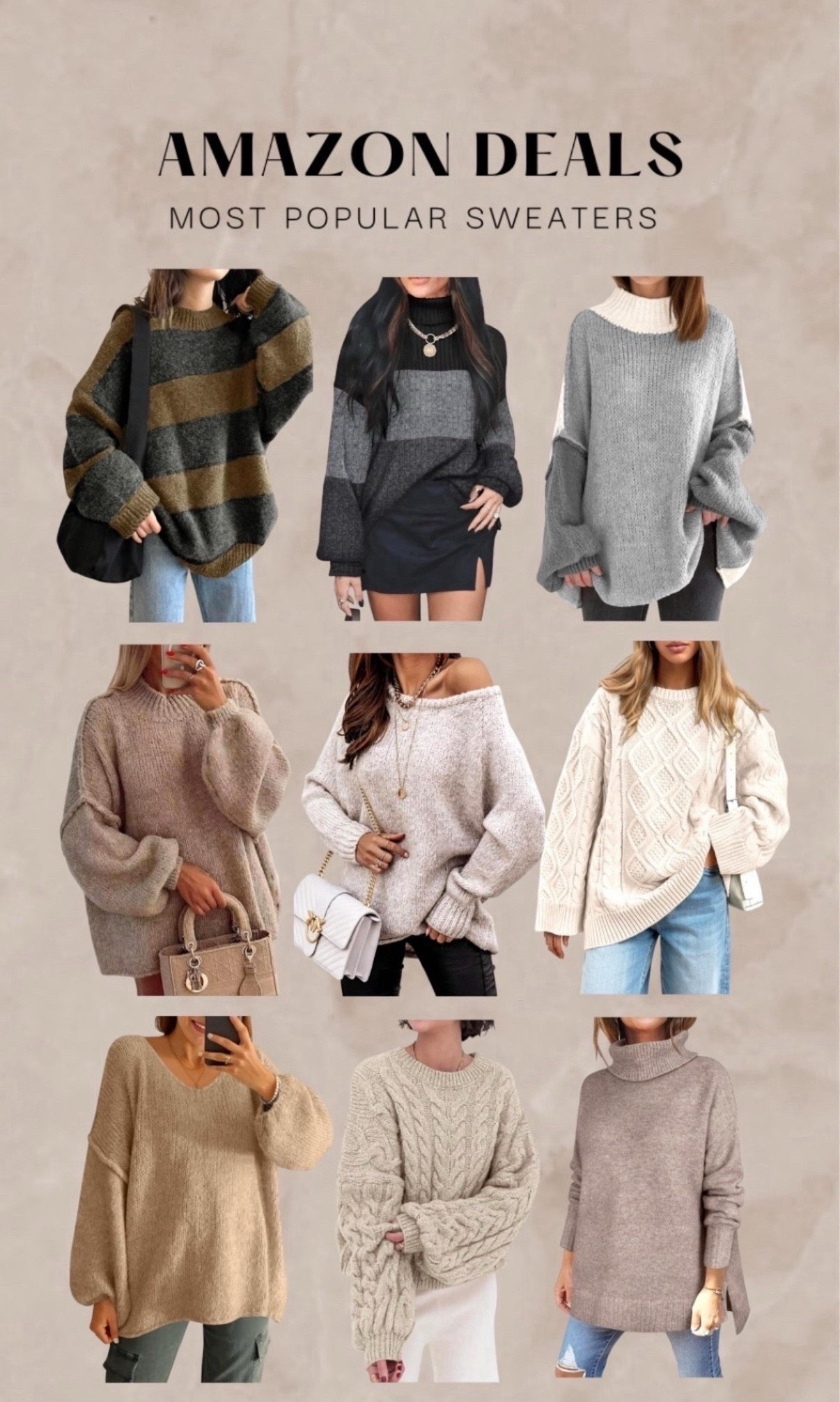 most loved sweaters
free people and aritzia inspired sweaters 
oversized sweaters 
founditonamazon #winterfavorites2025 #amazon @shop.ltk #liketkit #sweaters #knitsweater #oversizedsweater

#LTKCyberWeek