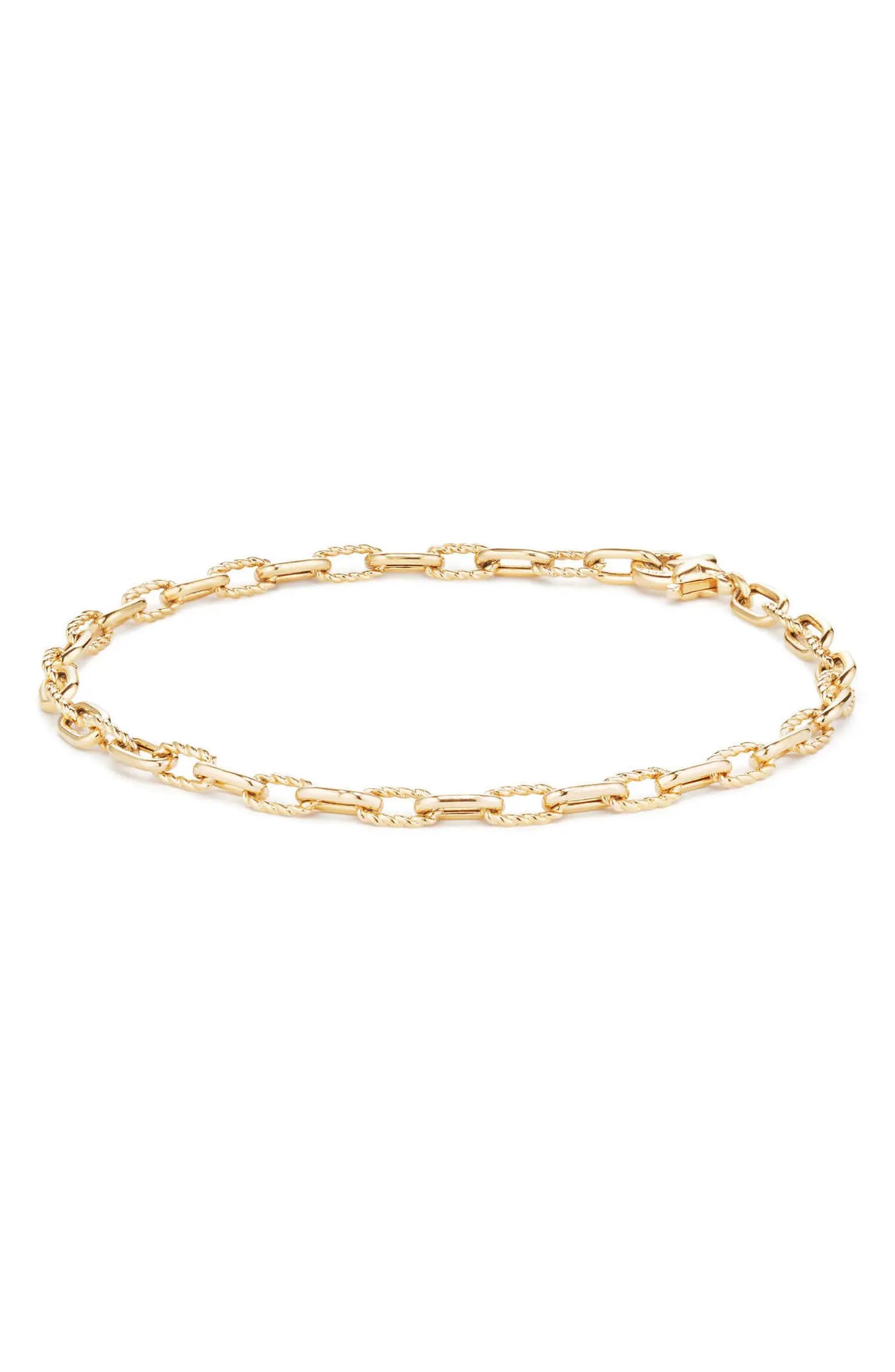 DY Madison Thin Bracelet in 18K Gold, 3mm | Nordstrom