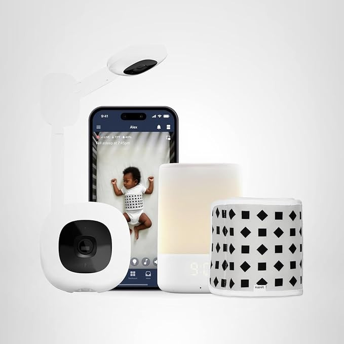 Nanit Essentials Smart Baby Monitor with Wall Mount – 1080p HD Wi-Fi Camera, Sensor-Free Breath... | Amazon (US)